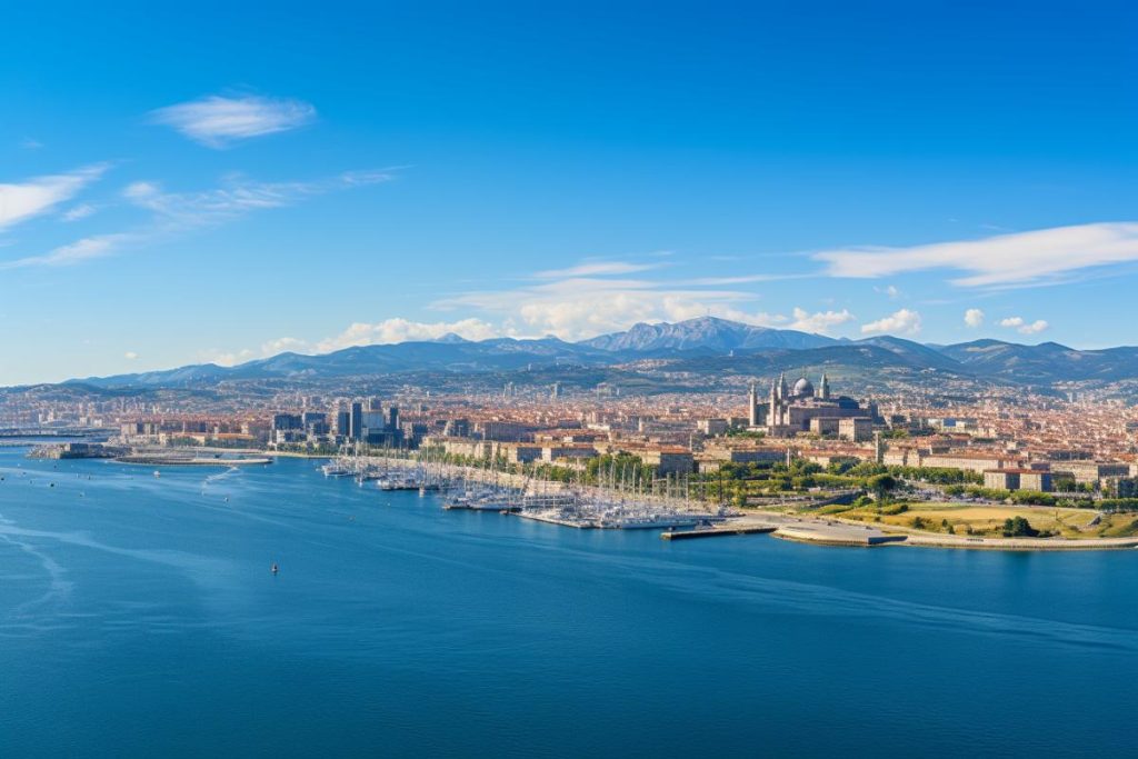 Une vue aérienne de la ville de Barcelone, en Espagne.