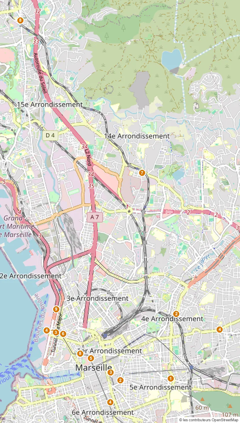 Carte des meilleurs kebabs de Marseille