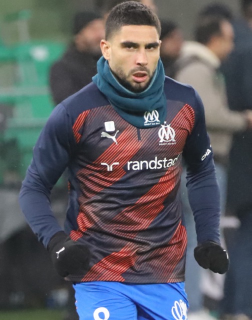 Neal Maupay, joueur de l’Olympique de Marseille